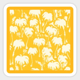 Yellow Aloha Palm Trees Sticker